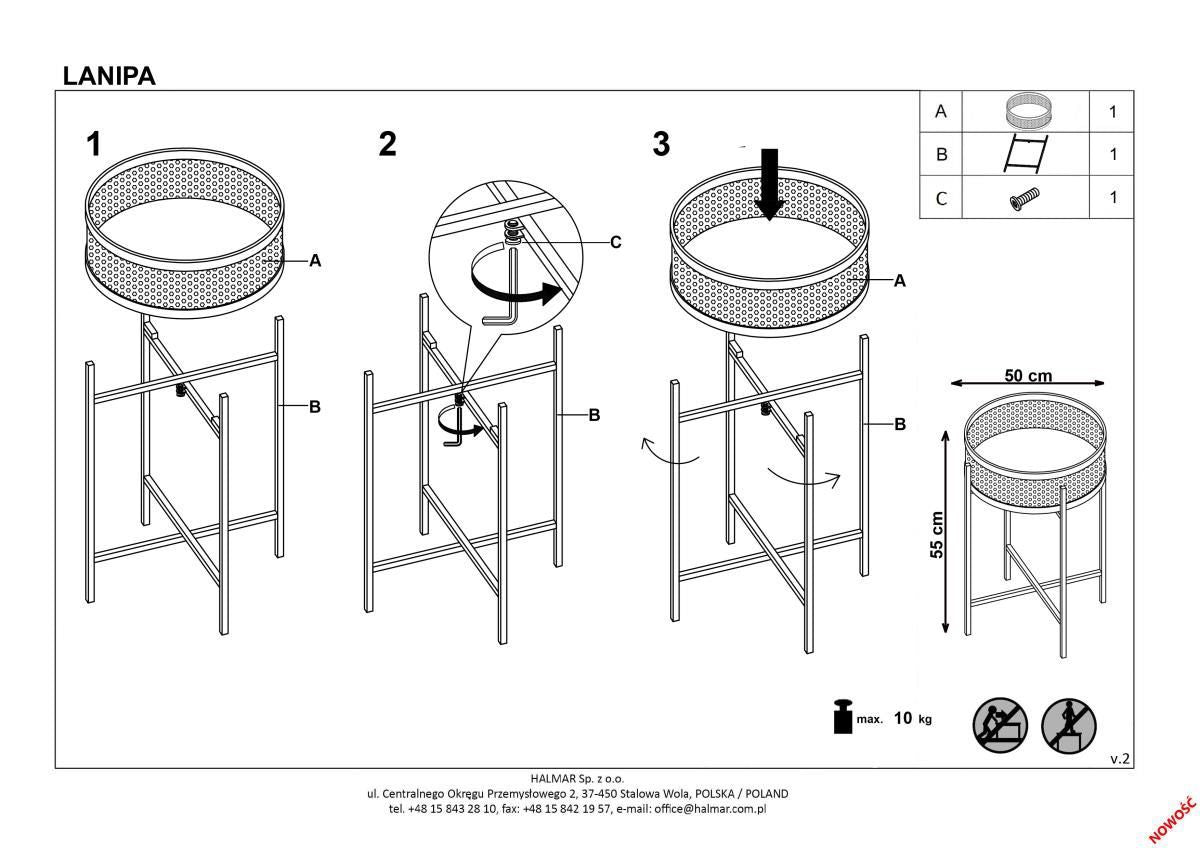 Coffee Table East Frankfurt | size: Length: 50cm, Width: 50cm, Height: 55cm, Diameter: 50cm | color: Natural | image: 2 | variant: 1006745