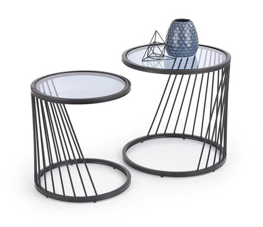 Coffee Table East Havana | size: Length: 50cm, Width: 50cm, Height: 50cm, Diameter: 50cm | color: Black | image: 1 | variant: 1006751