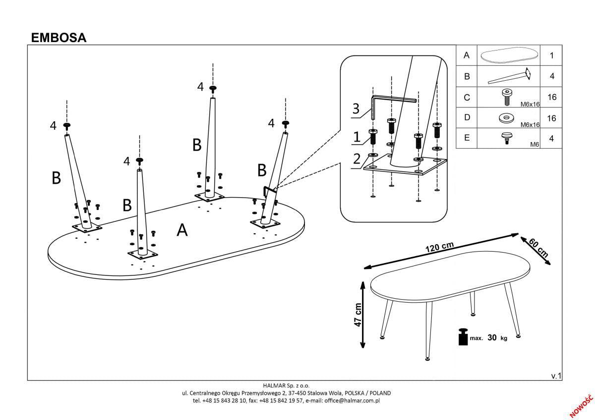 Coffee Table East Ho Chi Minh | size: Length: 60cm, Width: 120cm, Height: 47cm | color: Black | image: 5 | variant: 1006752