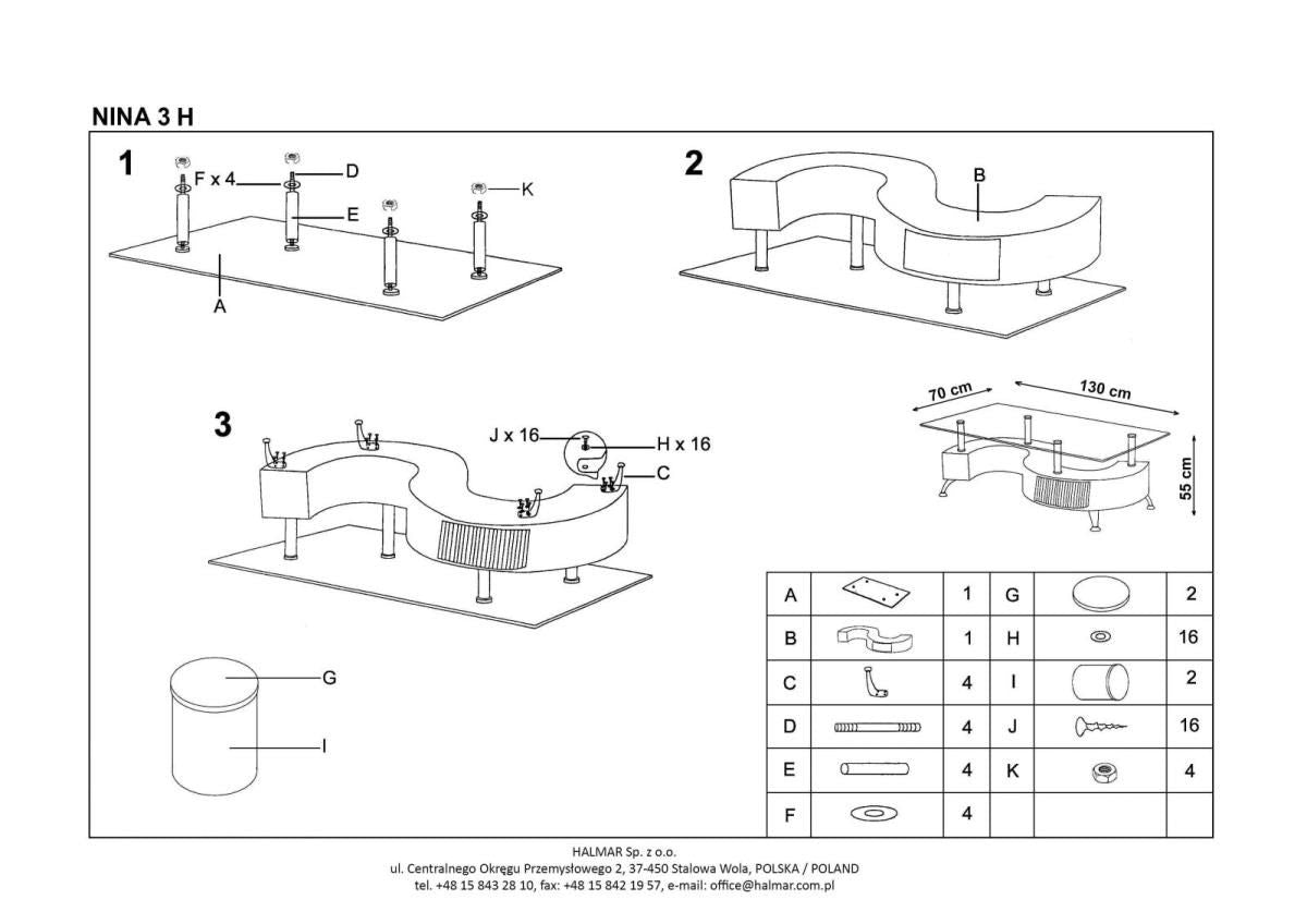 Coffee Table East Lahore | size: Length: 70cm, Width: 130cm, Height: 55cm | color: White | image: 2 | variant: 1006773