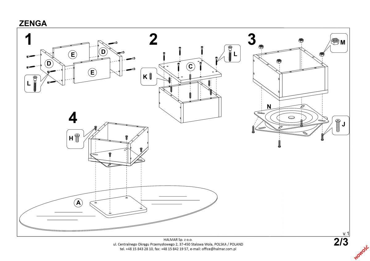 Coffee Table East Liverpool | size: Length: 60cm, Width: 120cm, Height: 37cm | color: Black/Oak | image: 3 | variant: 1006777