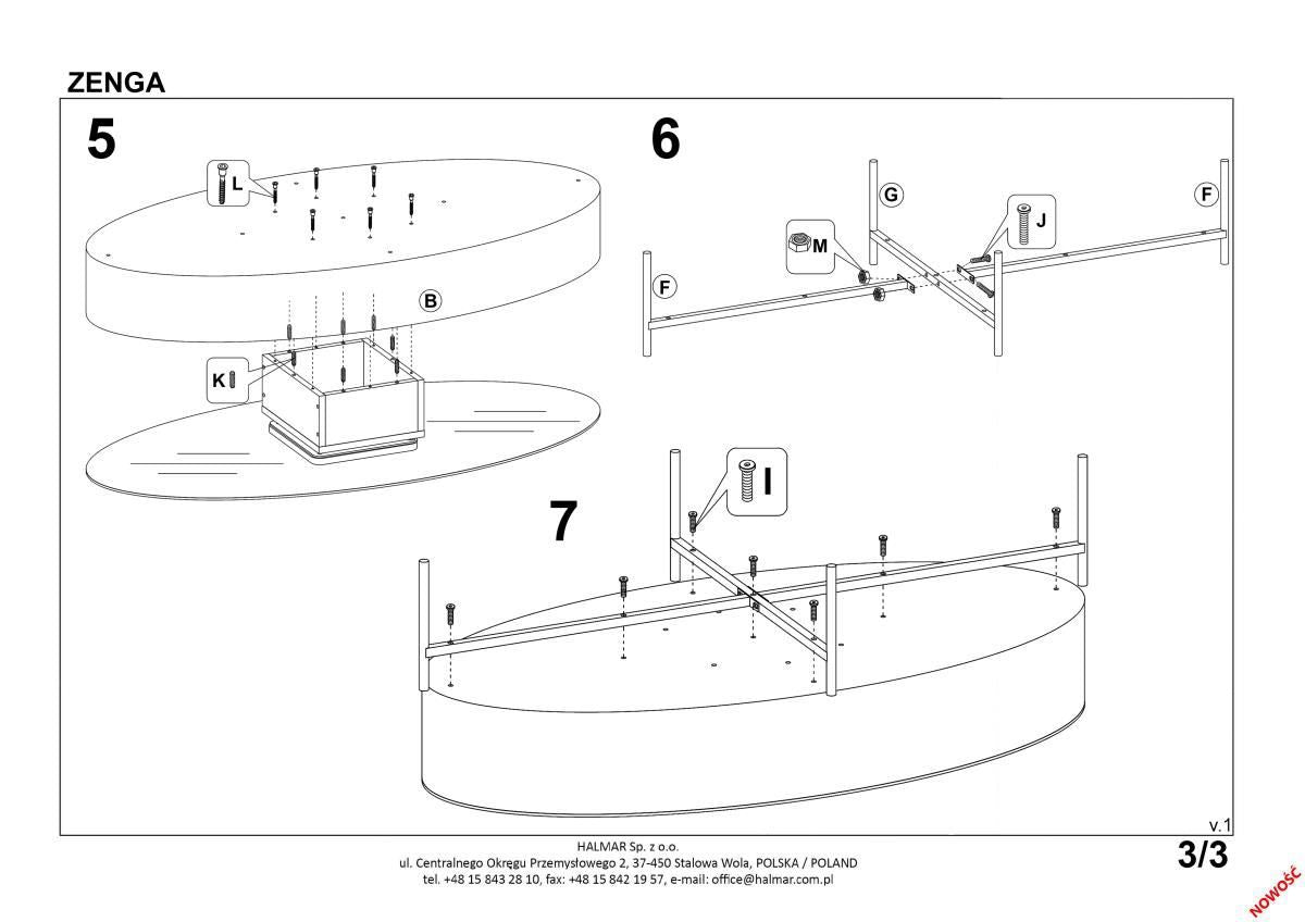 Coffee Table East Liverpool | size: Length: 60cm, Width: 120cm, Height: 37cm | color: Black/Oak | image: 4 | variant: 1006777