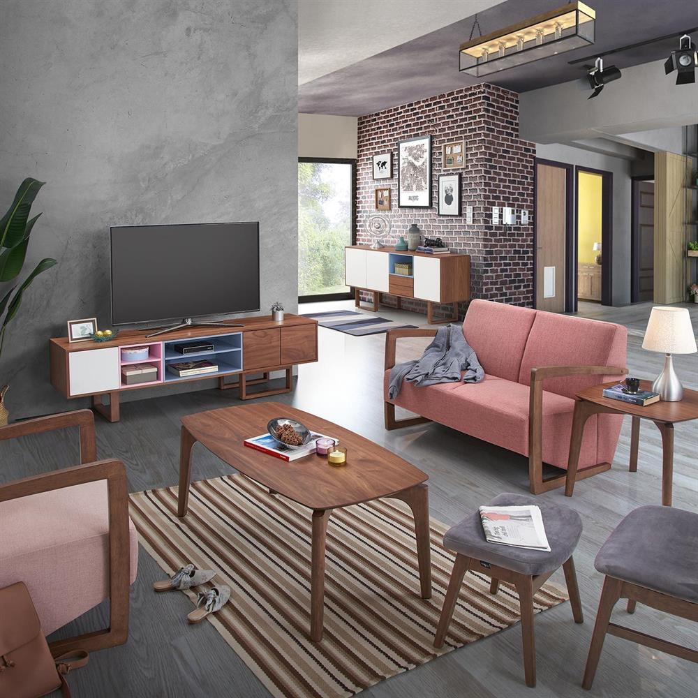 Coffee Table East Marijampole | size: Length: 60cm, Width: 60cm, Height: 50cm | color: Brown | image: 2 | variant: 1006001