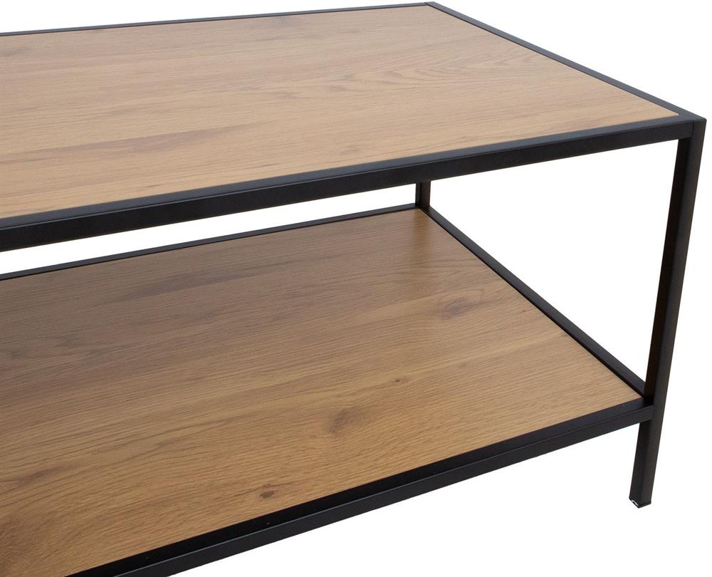 Coffee Table East Viljandi | size: Length: 50cm, Width: 100cm, Height: 40cm | color: Black/Oak | image: 2 | variant: 1005949