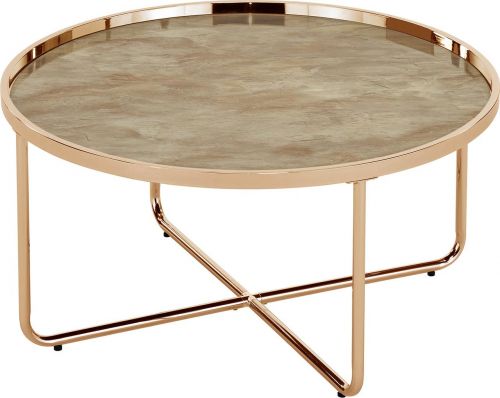 Coffee Table St Gallen | size: Length: 80cm, Width: 80cm, Height: 40cm, Diameter: 80cm | color: Golden | image: 0 | variant: 1001608