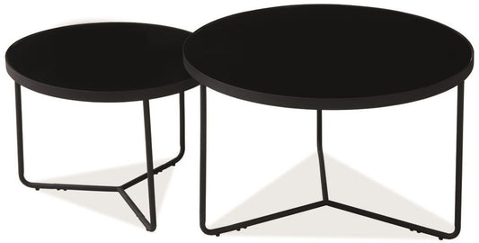 Coffee Table West Cuneo | size: Length: 80cm, Width: 80cm, Height: 50cm, Diameter: 80cm | color: Black | image: 1 | variant: 1007842