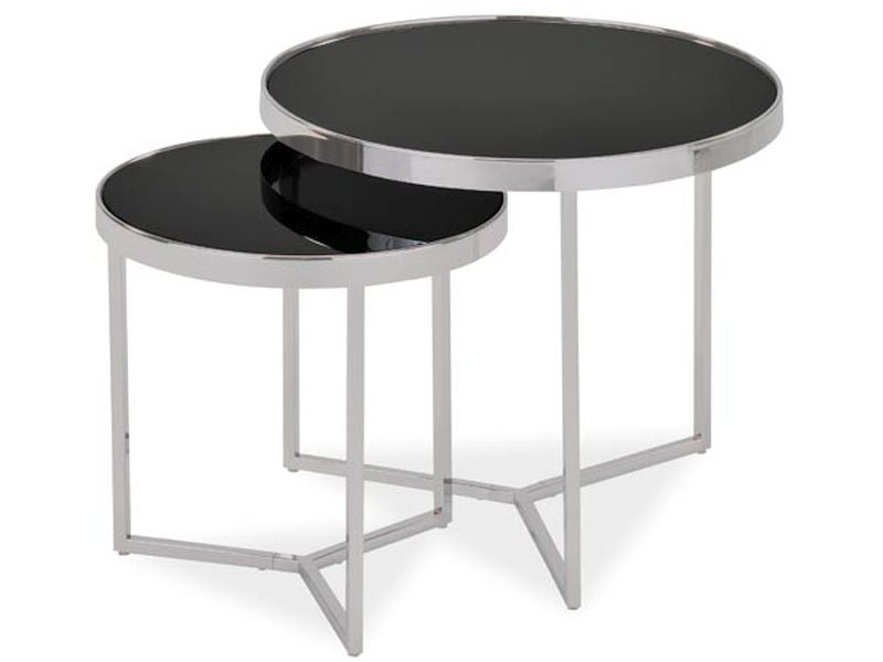 Coffee Table West Montreuil | size: Length: 50cm, Width: 50cm, Height: 45cm, Diameter: 50cm | color: Black/Grey | image: 1 | variant: 1007753