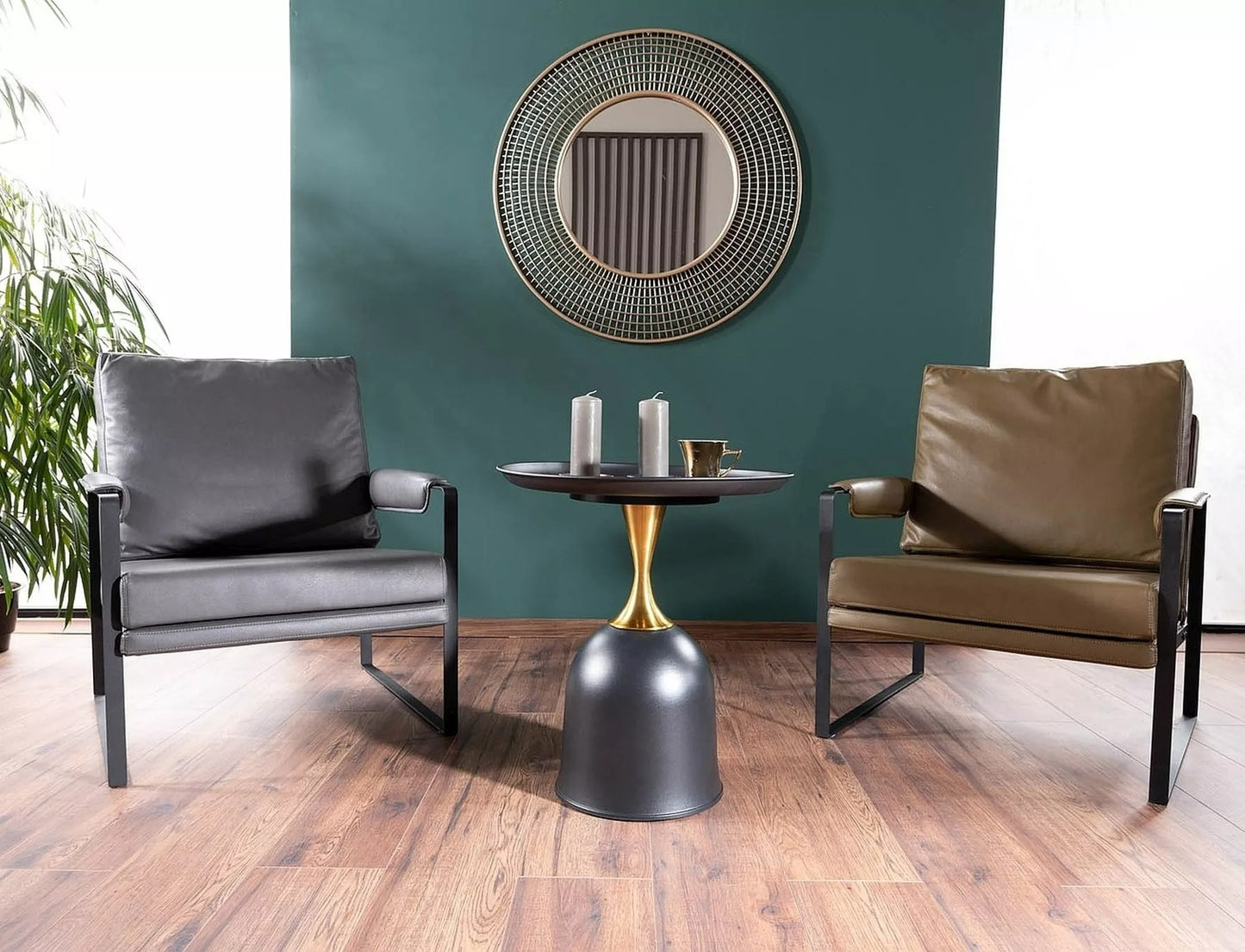 Coffee Table West New York | size: Length: 51cm, Width: 51cm, Height: 61cm, Diameter: 51cm | color: Black | image: 2 | variant: 1008035