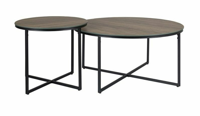 Coffee Table West Quebec | size: Length: 80cm, Width: 80cm, Height: 40cm, Diameter: 80cm | color: Brown | image: 0 | variant: 1008044