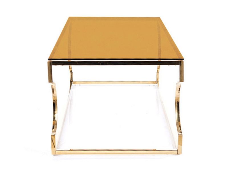 Coffee Table West Ravenna | size: Length: 60cm, Width: 120cm, Height: 40cm | color: Amber/Gold | image: 4 | variant: 1007779