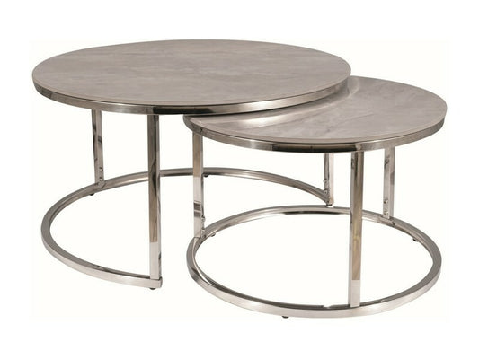 Coffee Table West Rome | size: Length: 80cm, Width: 80cm, Height: 42cm, Diameter: 80cm | color: Gray | image: 1 | variant: 1008050
