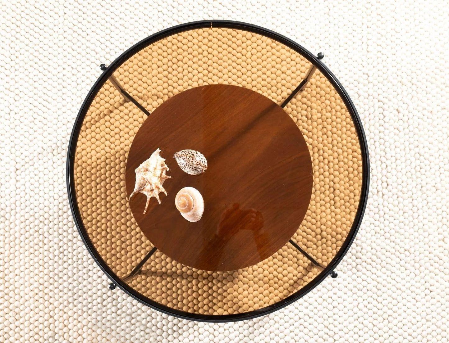 Coffee Table West Saint Petersburg | size: Length: 74cm, Width: 74cm, Height: 43cm, Diameter: 74cm | color: Brown | image: 3 | variant: 1008051