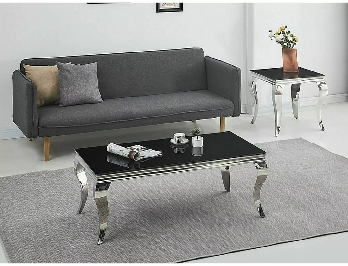 Coffee Table West San Francisco | size: Length: 60cm, Width: 120cm, Height: 45cm | color: Black | image: 1 | variant: 1008054