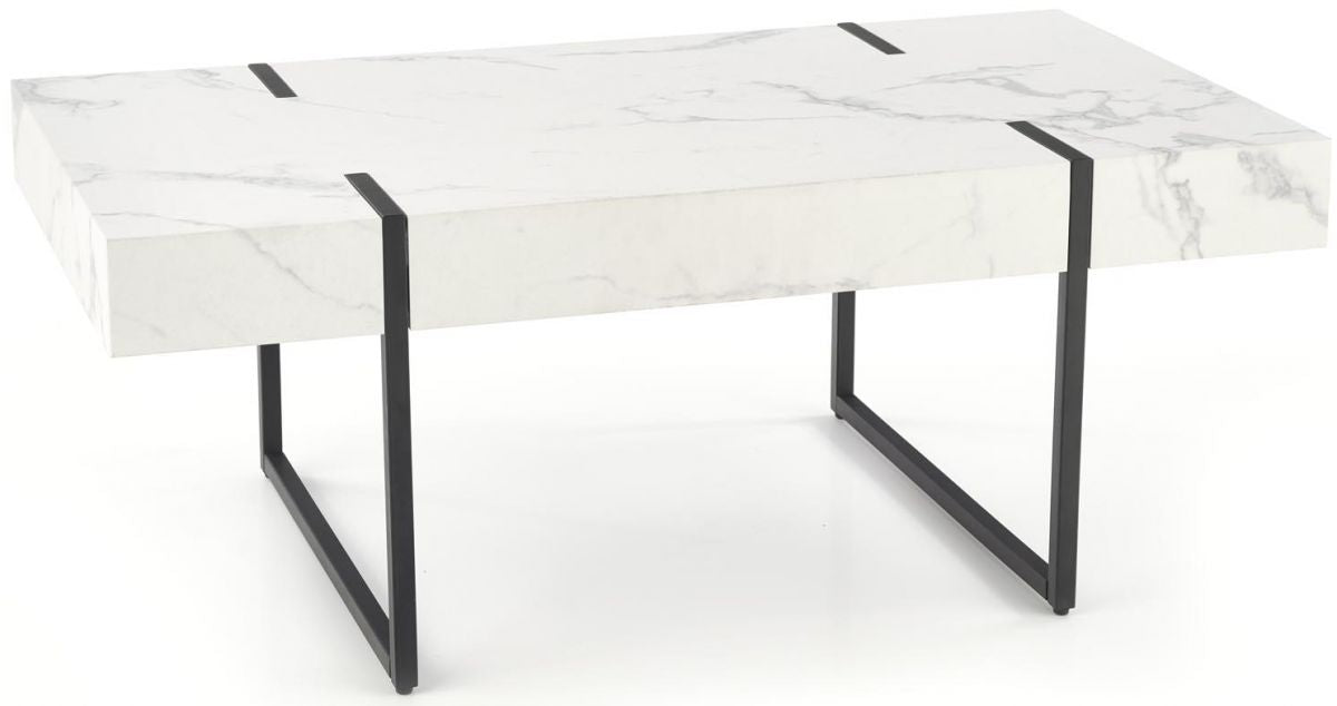 Coffee Table West Stevenage | size: Length: 60cm, Width: 110cm, Height: 43cm | color: White/Black | image: 0 | variant: 1007174