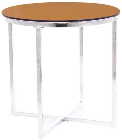 Coffee Table West Vercelli | size: Length: 55cm, Width: 55cm, Height: 55cm, Diameter: 55cm | color: Silver | image: 1 | variant: 1007840