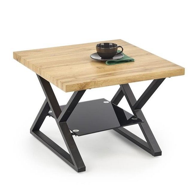 Coffee Table Xena | size: Length: 60cm, Width: 60cm, Height: 45cm | color: Black | image: 1 | variant: 1011128