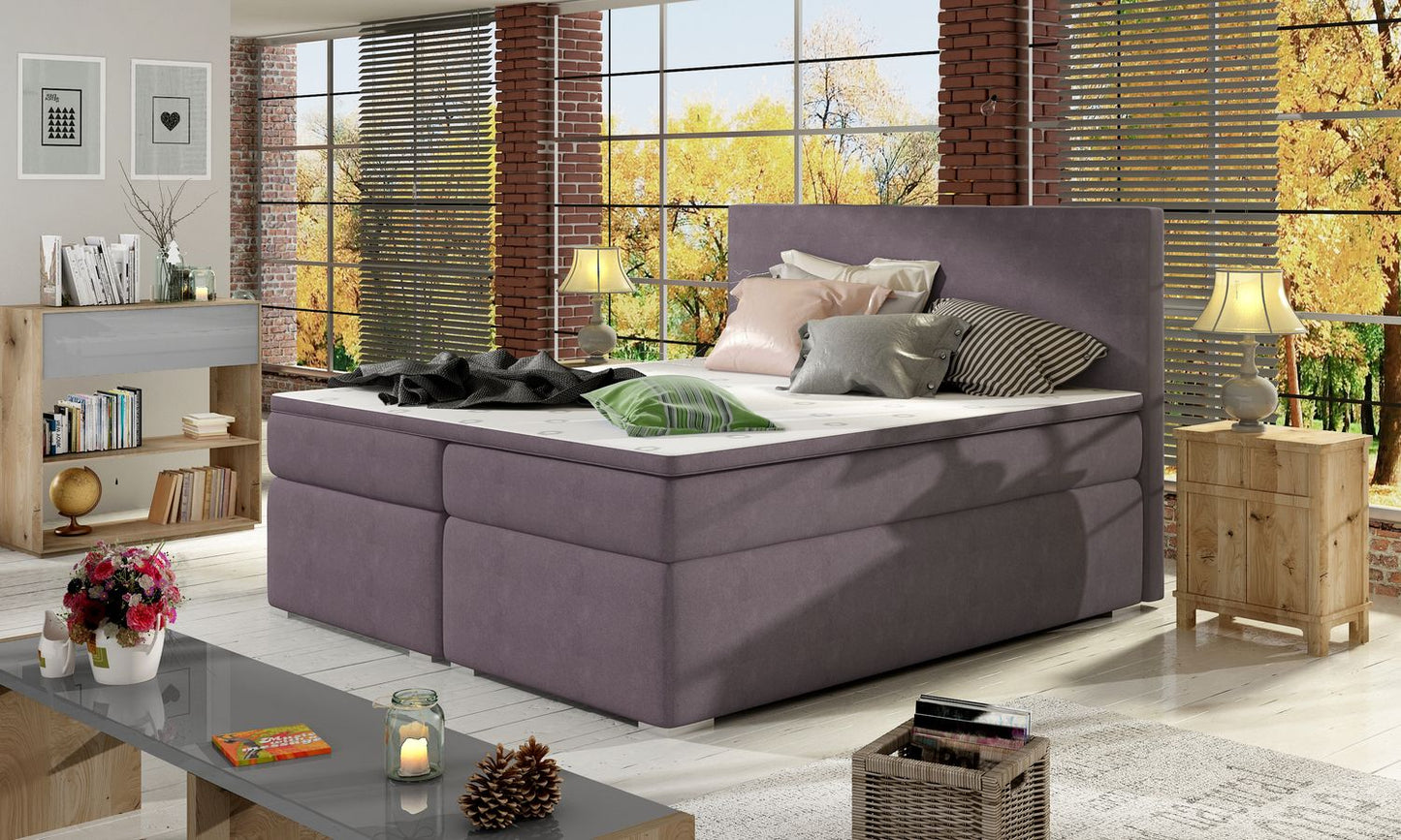 Continental Double Bed Lecco 5 | size: Length: 205cm, Width: 180cm, Height: 126cm | color: Soro | image: 1 | variant: 1012674