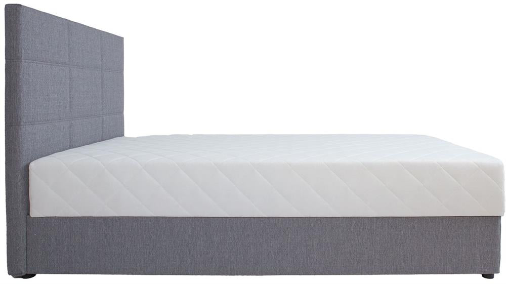 Continental Single Bed Malmo | size: Length: 210cm, Width: 123cm, Height: 114.5cm | color: Gray | image: 4 | variant: 1001791