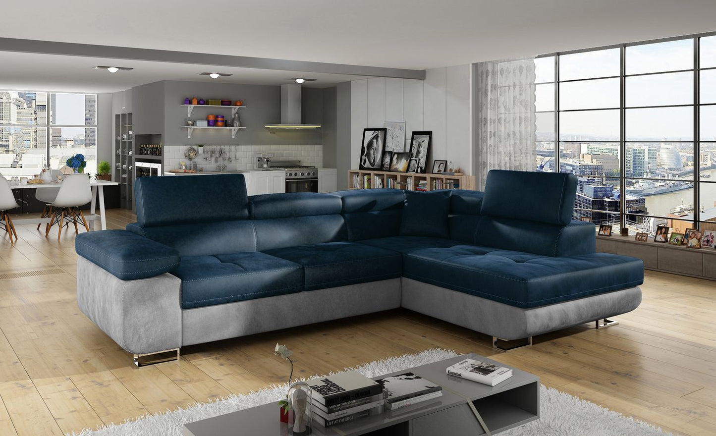 Corner Sleeper Sofa Anton 10 | size: Width: 272cm, Height: 85cm, Depth: 203cm | color: Monolith | image: 1 | variant: 1014131