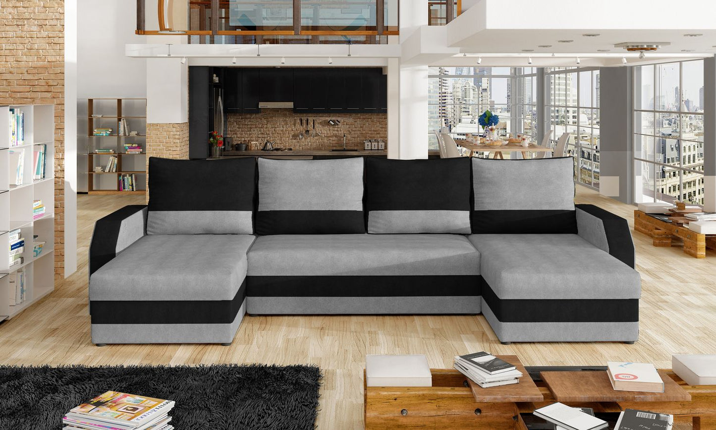 Corner Sleeper Sofa Ballater 5 | size: Width: 307cm, Height: 85cm, Depth: 52cm | color: Kronos/Paros | image: 1 | variant: 1017053