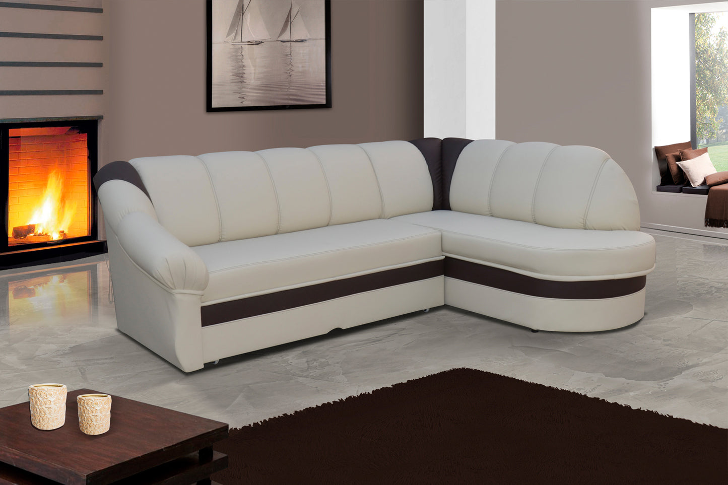 Corner Sleeper Sofa Benano 20 | size: Width: 250cm, Height: 85cm, Depth: 180cm | color: Soft | image: 1 | variant: 1014181