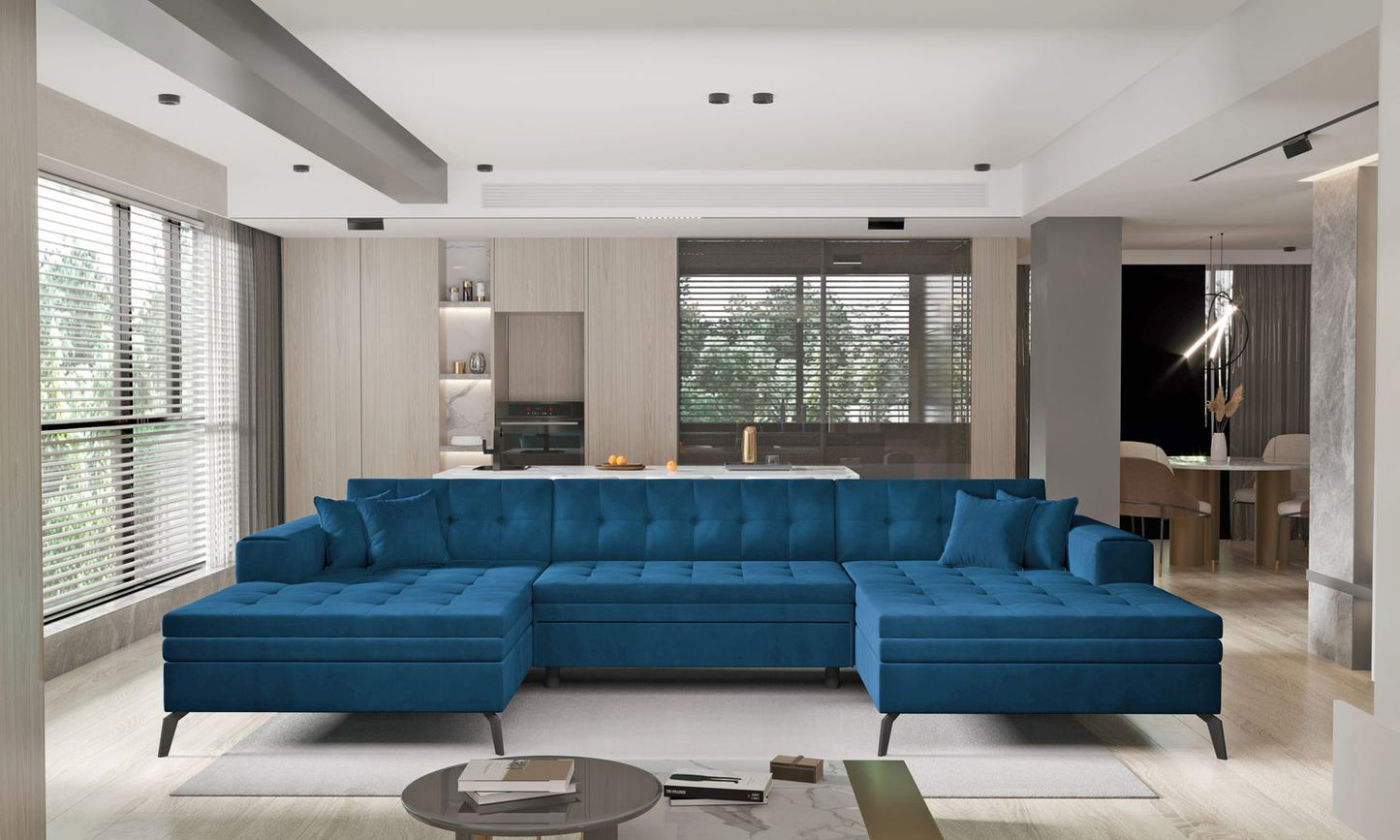 Corner Sleeper Sofa Boston 15 | size: Width: 350cm, Height: 93cm, Depth: 170cm | color: Nube | image: 1 | variant: 1016363