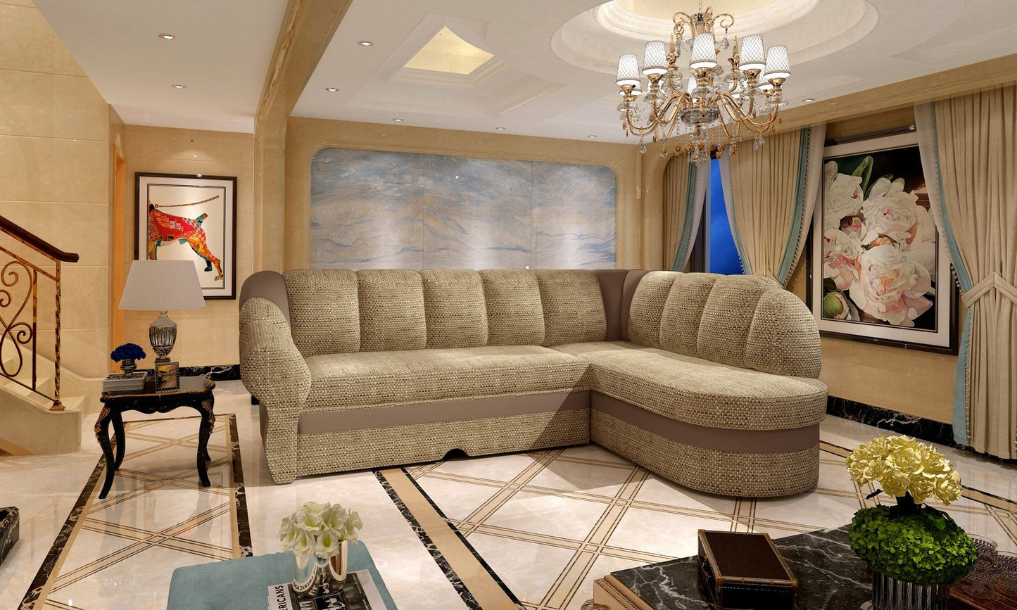 Corner Sleeper Sofa East Hertford 4 | size: Width: 250cm, Height: 85cm, Depth: 180cm | color: Berlin/Soft | image: 1 | variant: 1015111