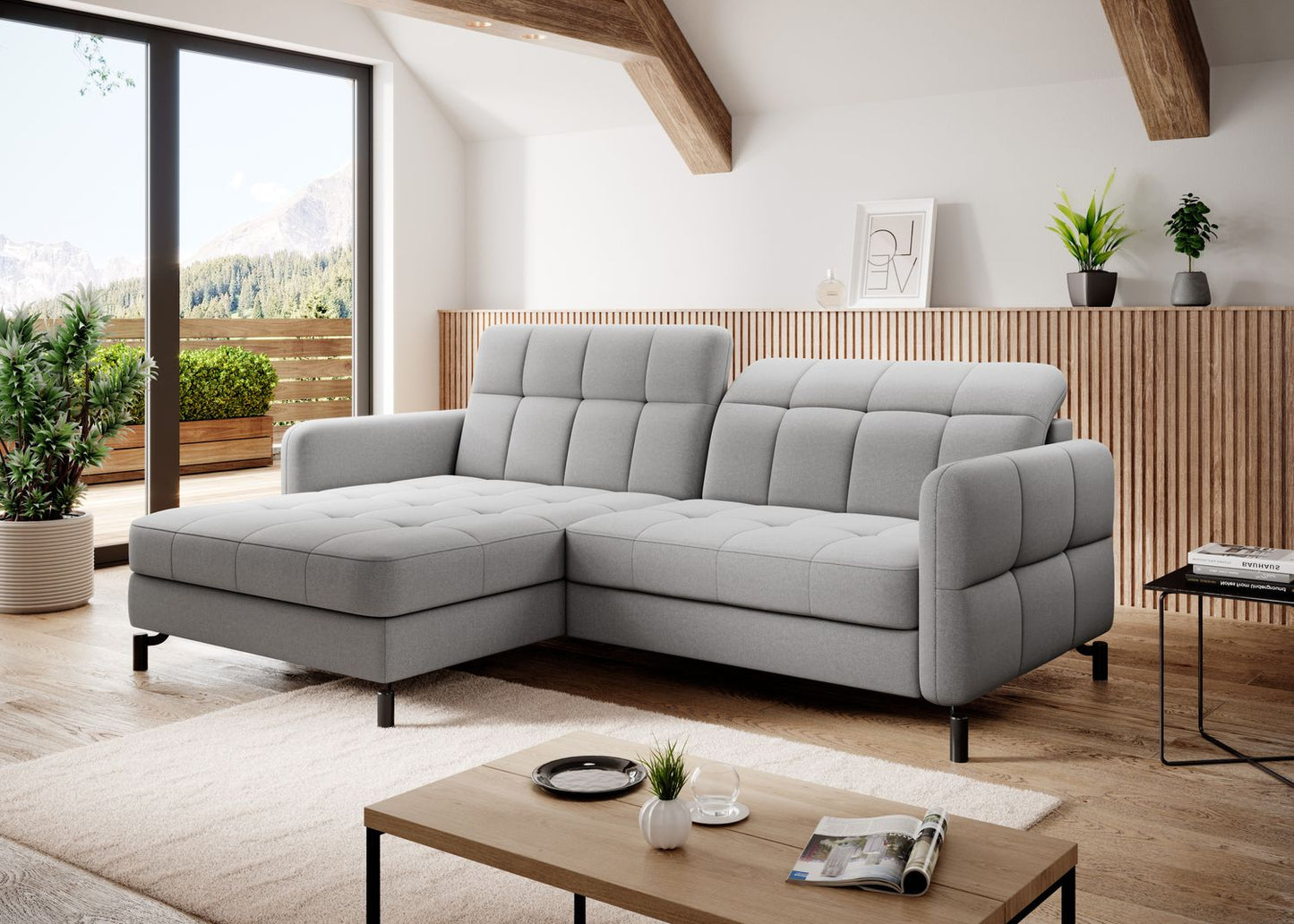 Corner Sleeper Sofa East Pittsburgh 20 | size: Width: 225cm, Height: 105cm, Depth: 160cm | color: Omega | image: 1 | variant: 1016943