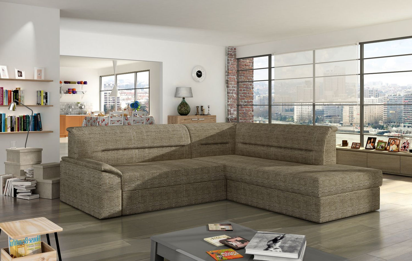 Corner Sleeper Sofa Elano 2 | size: Width: 212cm, Height: 90cm, Depth: 65cm | color: Berlin | image: 1 | variant: 1015489
