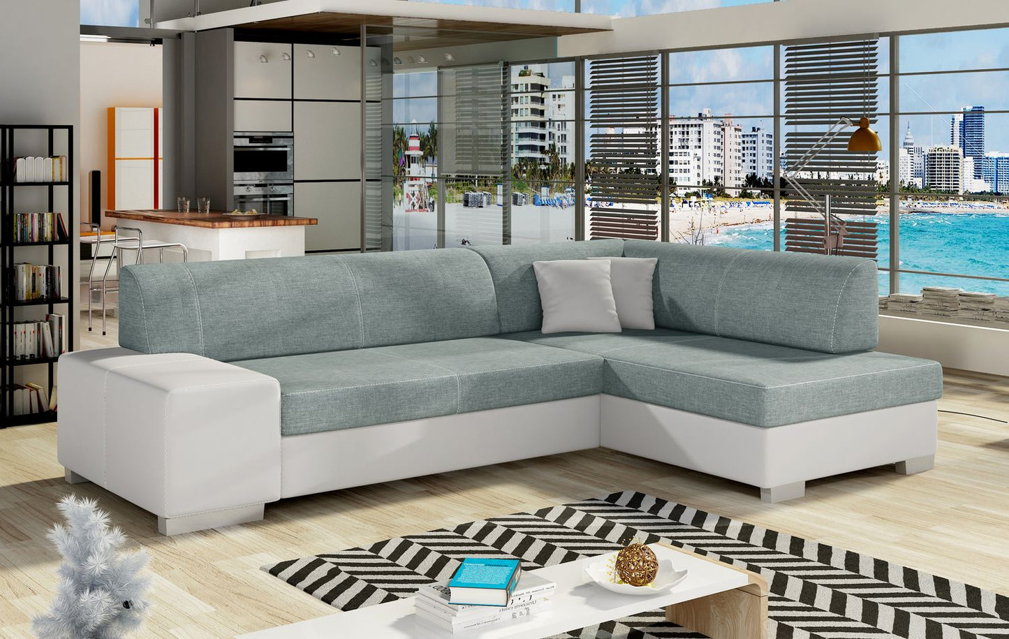 Corner Sleeper Sofa Fabio 25 | size: Width: 268cm, Height: 73cm, Depth: 167cm | color: Cover/Soft | image: 1 | variant: 1015682