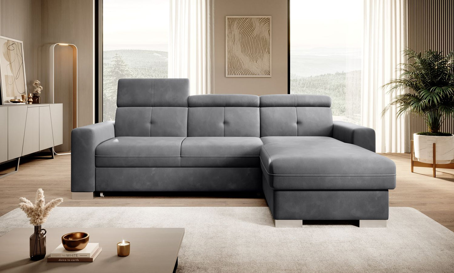 Corner Sleeper Sofa Filey 54 | size: Width: 247cm, Height: 104cm, Depth: 176cm | color: Sola | image: 1 | variant: 1015504