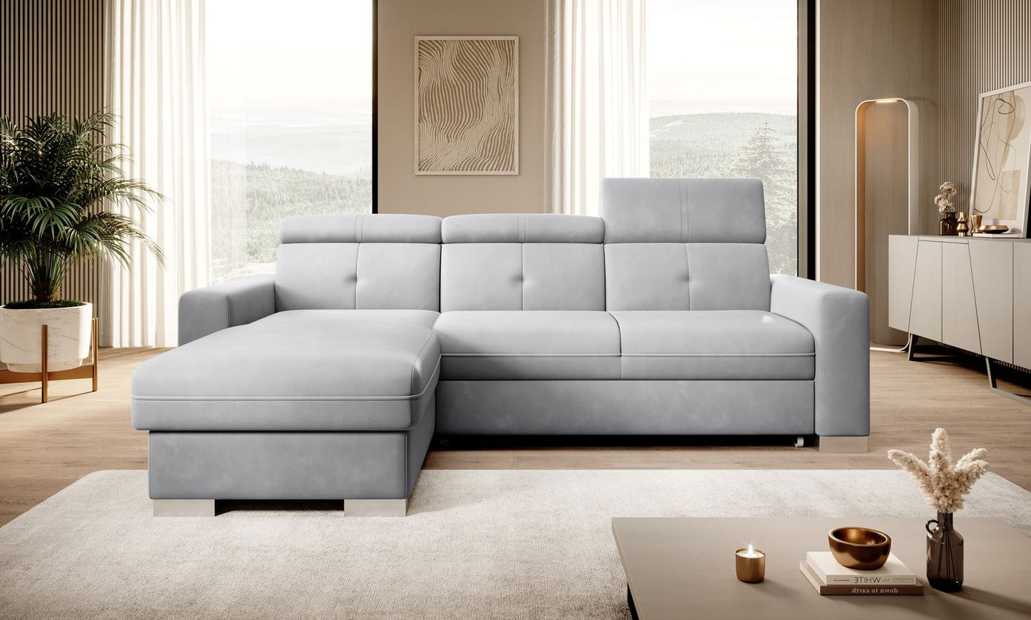 Corner Sleeper Sofa Fresia 6 | size: Width: 247cm, Height: 104cm, Depth: 176cm | color: Sola | image: 1 | variant: 1014510