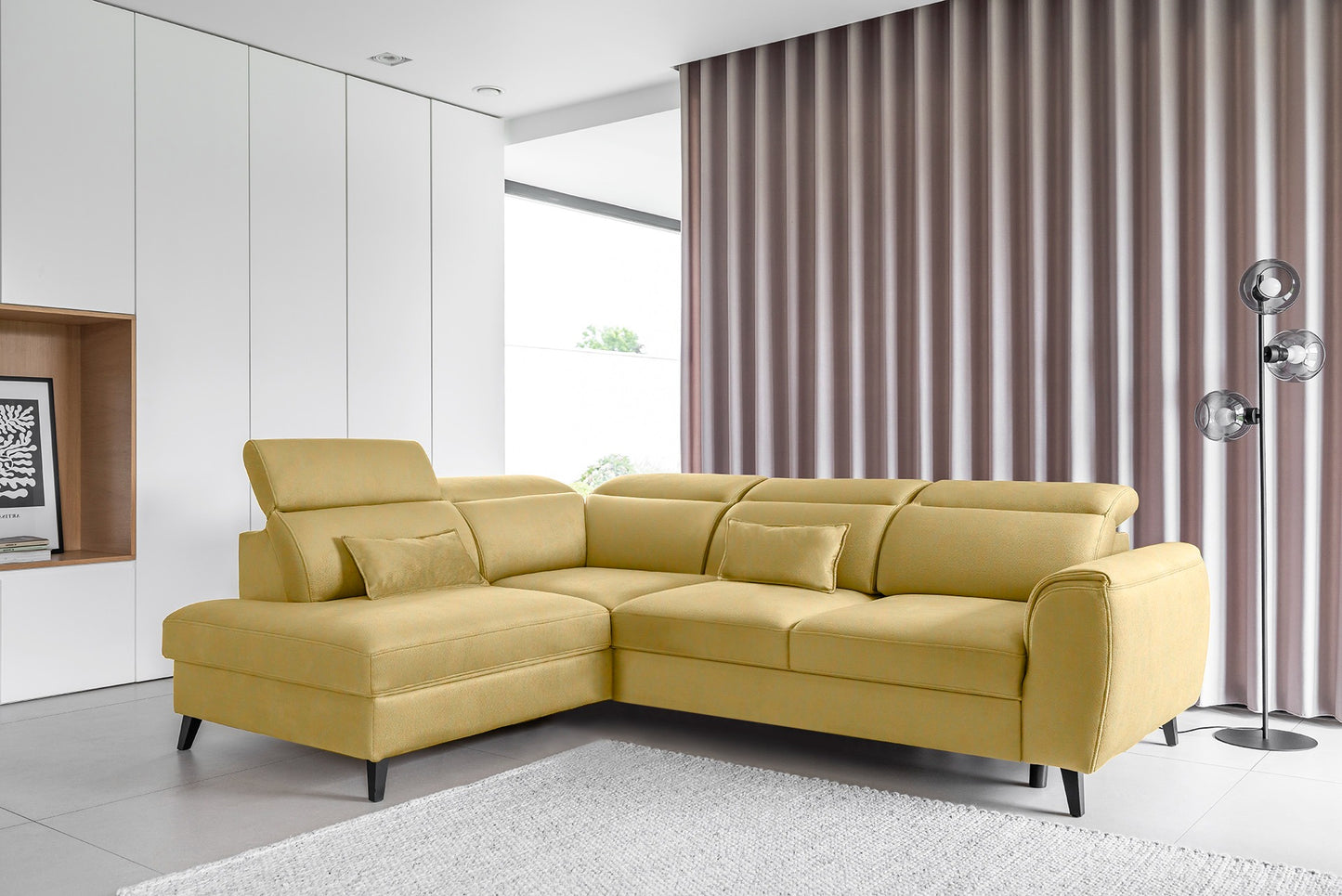 Corner Sleeper Sofa Gainsborough 42 | size: Width: 255cm, Height: 100cm, Depth: 201cm | color: Savoi | image: 1 | variant: 1016039