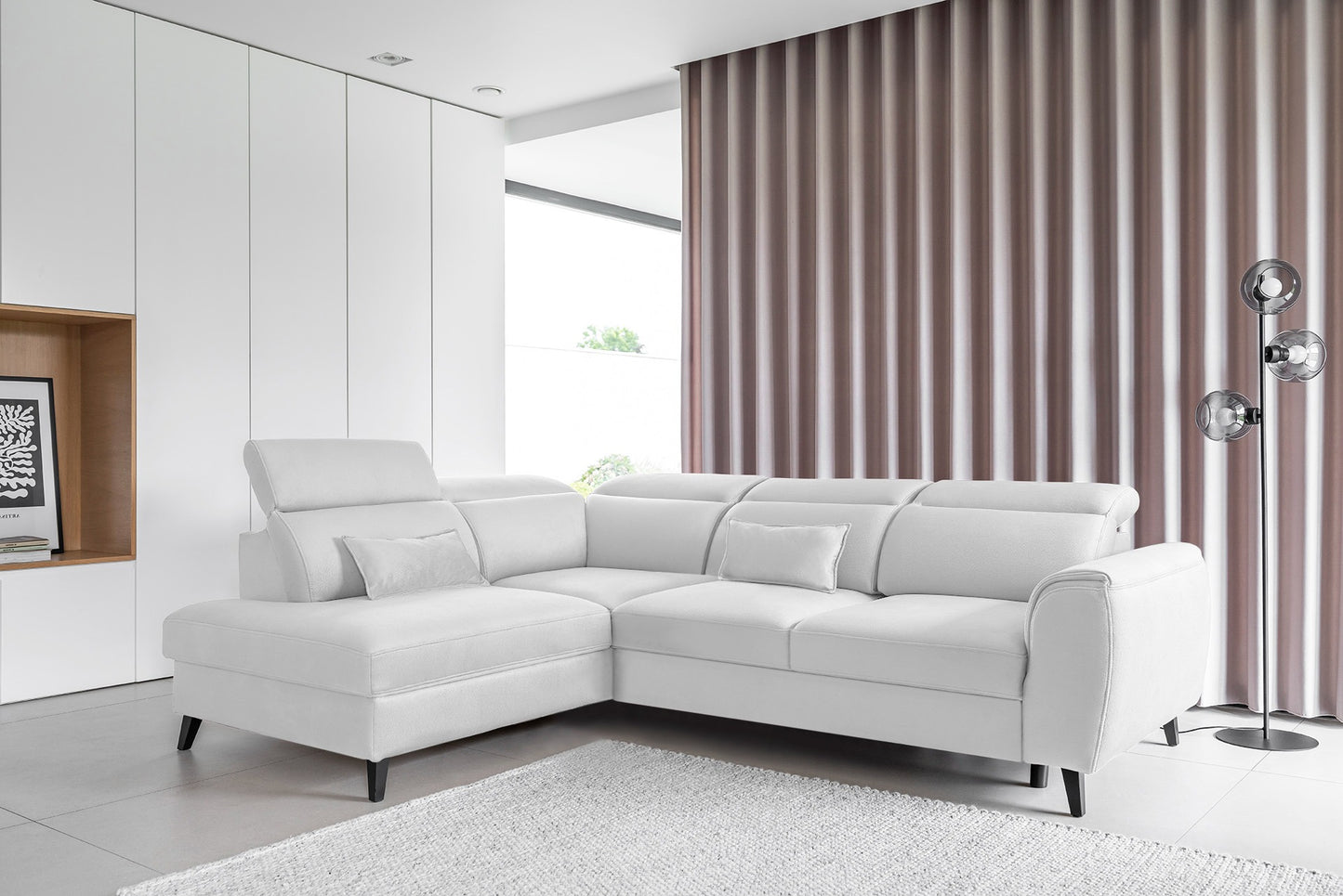 Corner Sleeper Sofa Gainsborough | size: Width: 255cm, Height: 100cm, Depth: 201cm | color: Savoi | image: 1 | variant: 1015997