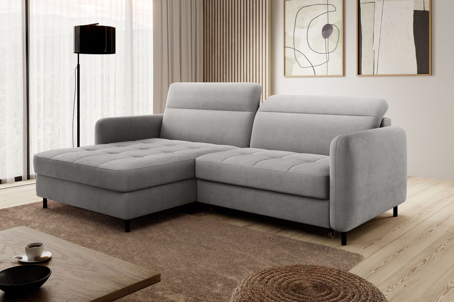 Corner Sleeper Sofa Gomsi 4 | size: Width: 228cm, Height: 100cm, Depth: 165cm | color: Touch | image: 1 | variant: 1014586