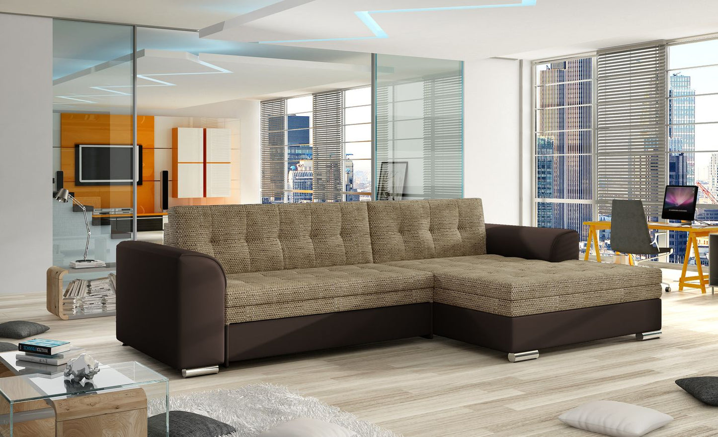 Corner Sleeper Sofa Hexham 6 | size: Width: 275cm, Height: 78cm, Depth: 165cm | color: Berlin/Soft | image: 1 | variant: 1015196