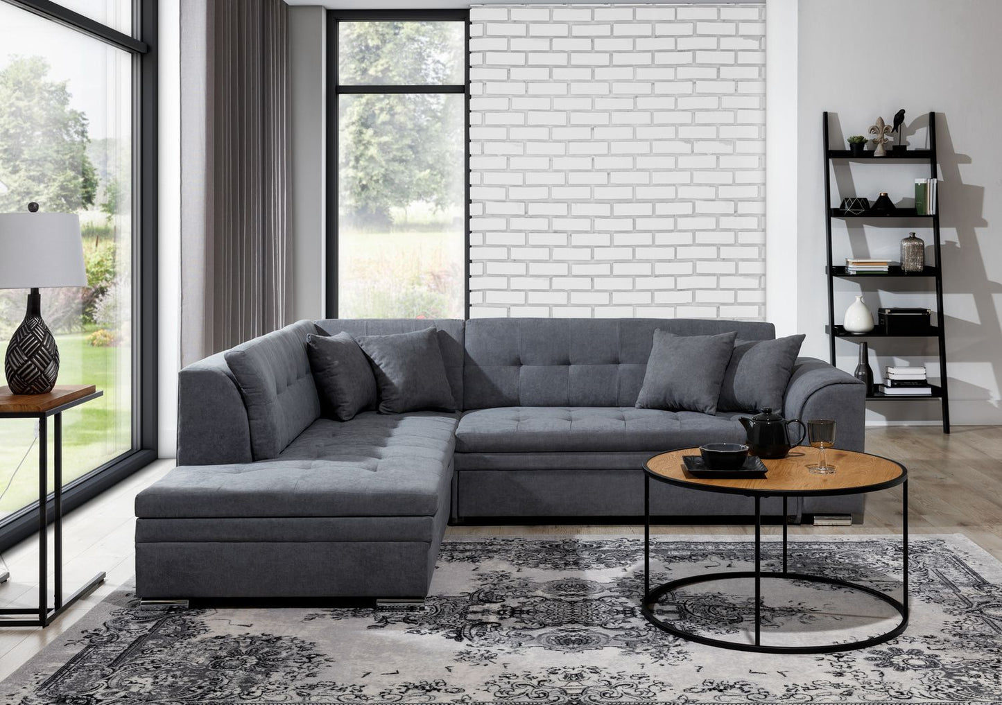 Corner Sleeper Sofa Kettering 61 | size: Width: 260cm, Height: 80cm, Depth: 58cm | color: Soro | image: 1 | variant: 1017291