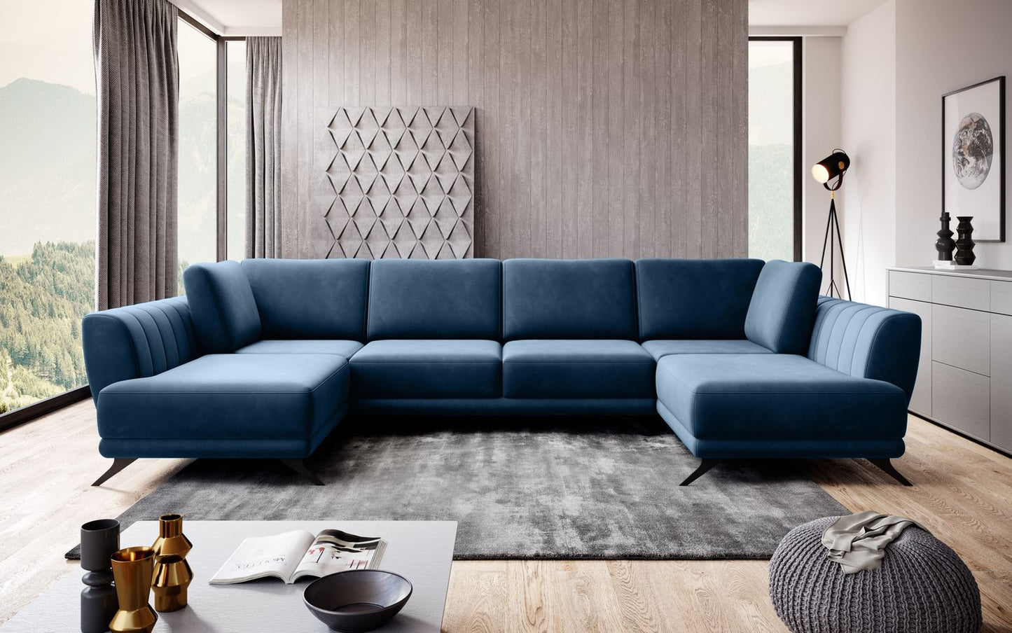 Corner Sleeper Sofa Larco 37 | size: Width: 362cm, Height: 90cm, Depth: 191cm | color: Lukso | image: 1 | variant: 1014711