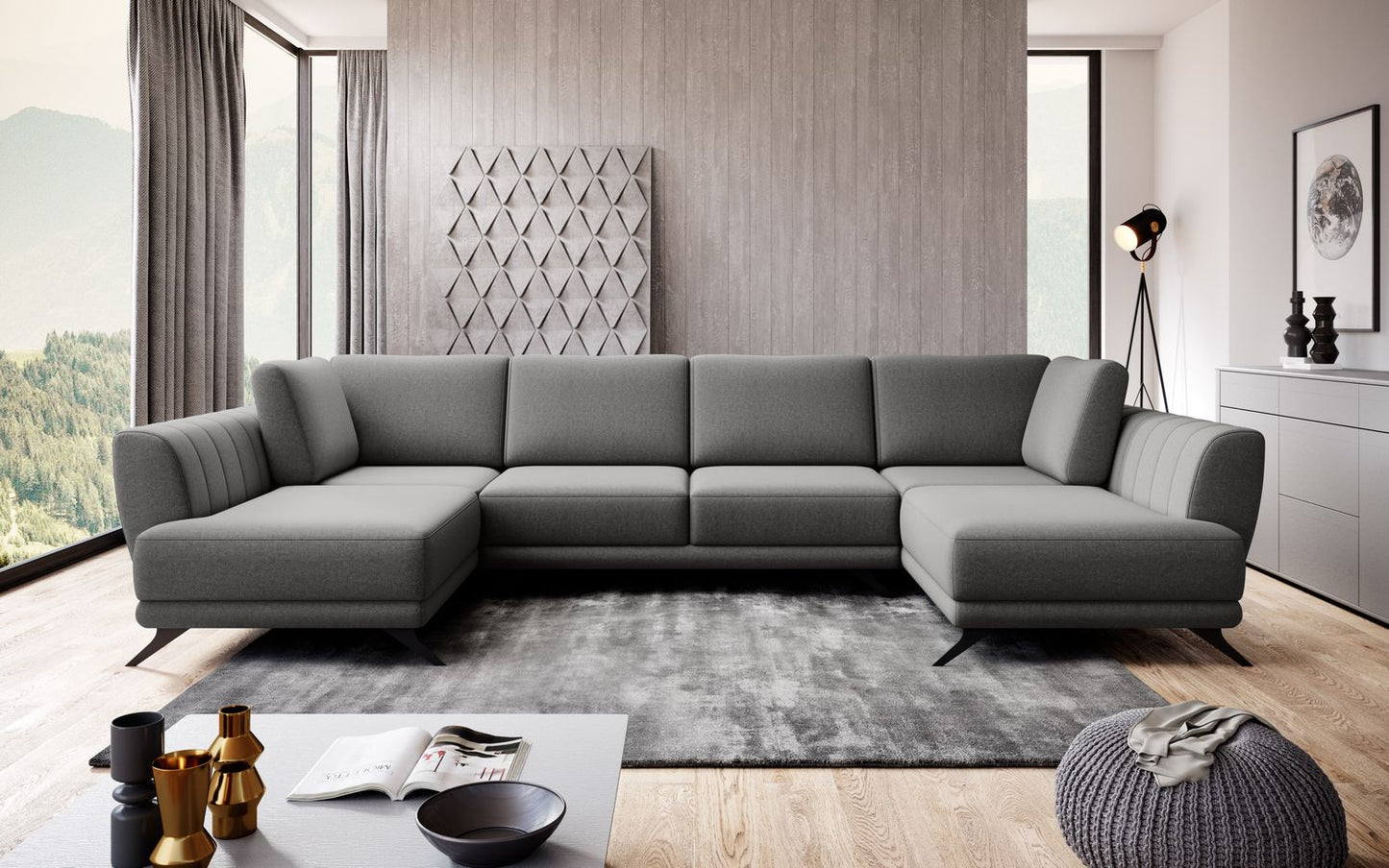 Corner Sleeper Sofa Larco 7 | size: Width: 362cm, Height: 90cm, Depth: 191cm | color: Gojo | image: 1 | variant: 1014681