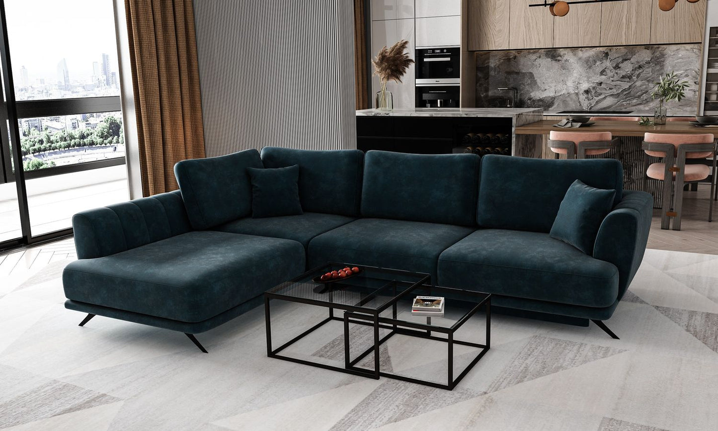 Corner Sleeper Sofa Larde 36 | size: Width: 276cm, Height: 90cm, Depth: 191cm | color: Nube | image: 1 | variant: 1014851