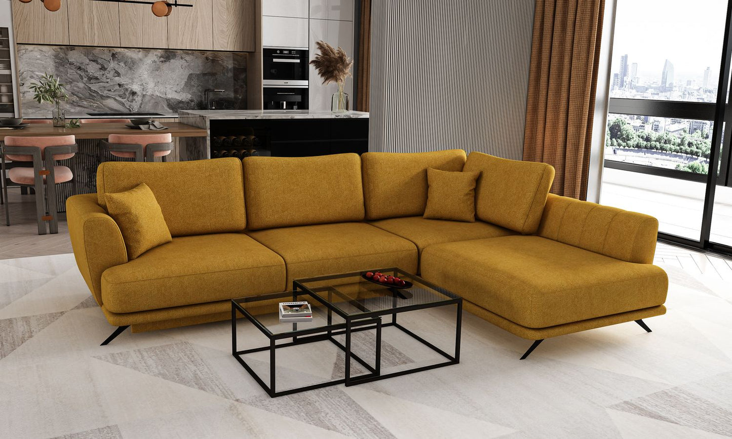 Corner Sleeper Sofa Larde 80 | size: Width: 276cm, Height: 90cm, Depth: 191cm | color: Gojo | image: 1 | variant: 1014895
