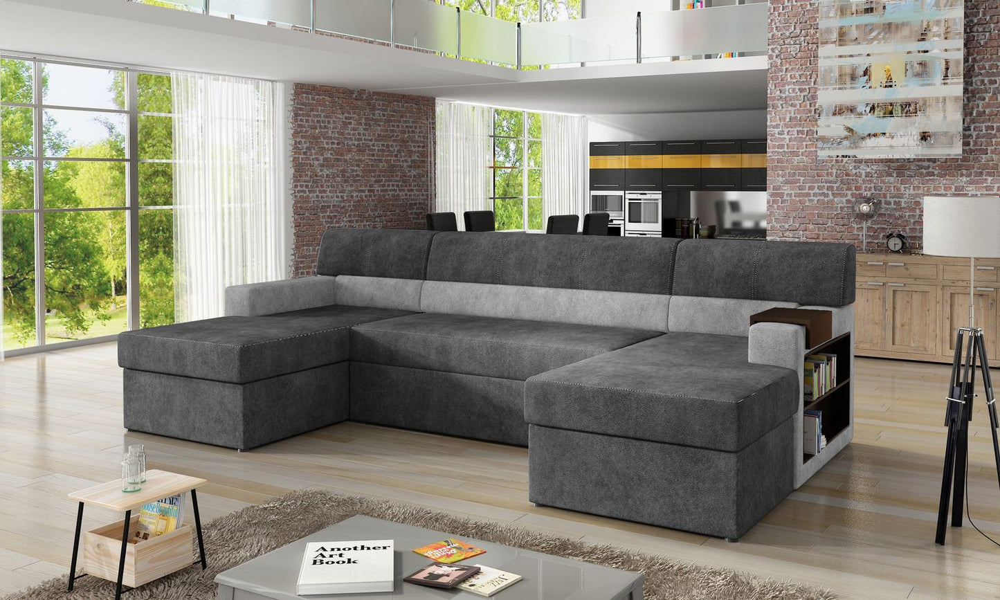 Corner Sleeper Sofa Leicester | size: Width: 314cm, Height: 86cm, Depth: 57cm | color: Dora | image: 1 | variant: 1017009