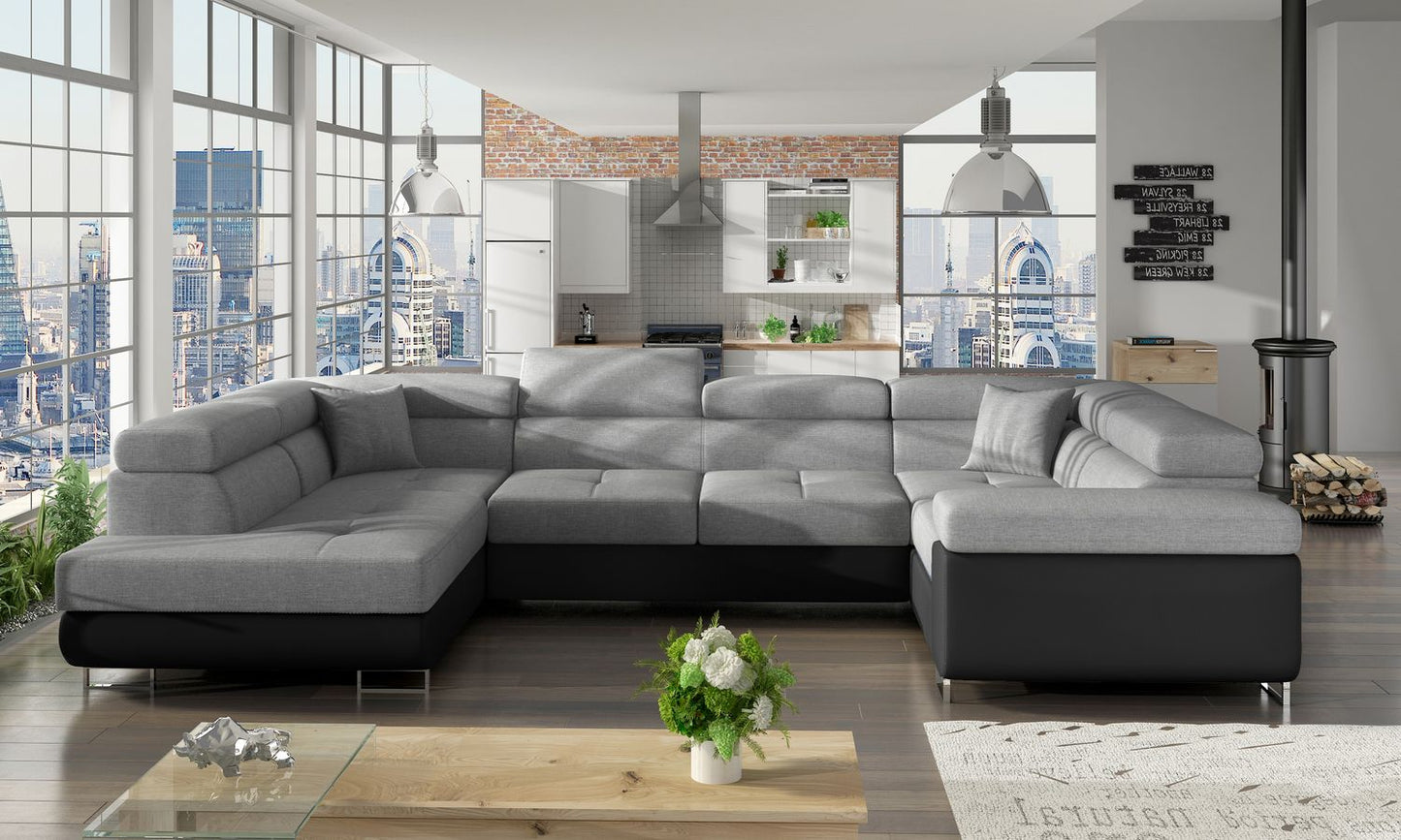 Corner Sleeper Sofa Letto 17 | size: Width: 340cm, Height: 90cm, Depth: 58cm | color: Sawana/Soft | image: 1 | variant: 1015777