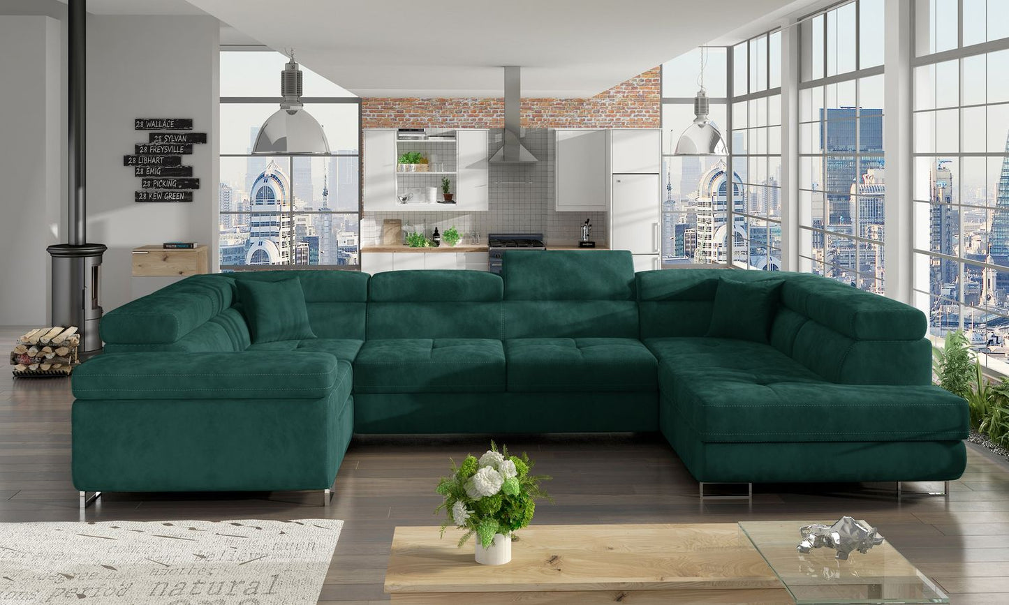 Corner Sleeper Sofa Letto 30 | size: Width: 202cm, Height: 90cm, Depth: 58cm | color: Kronos | image: 1 | variant: 1015790