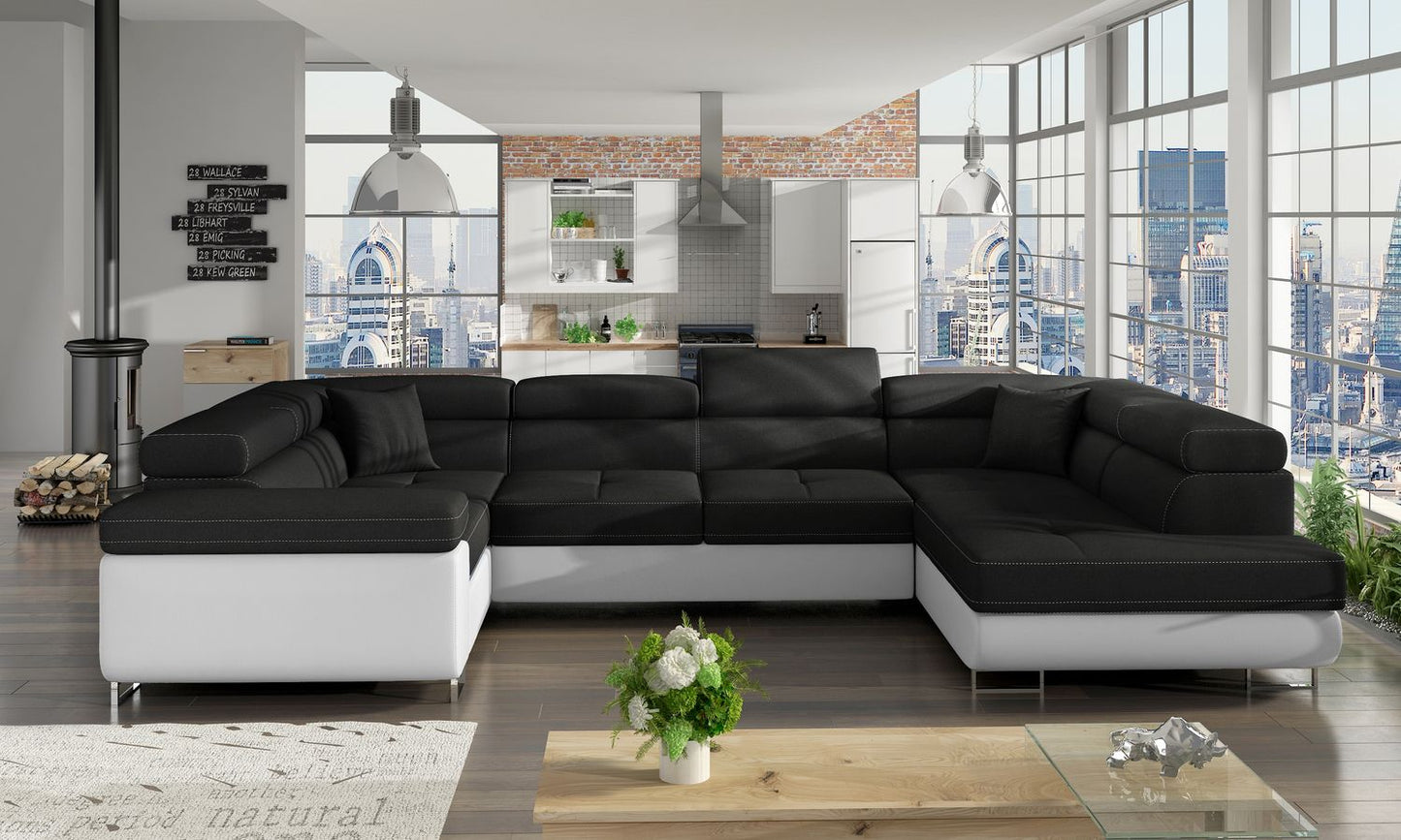 Corner Sleeper Sofa Letto 5 | size: Width: 202cm, Height: 90cm, Depth: 58cm | color: Sawana/Soft | image: 1 | variant: 1015765