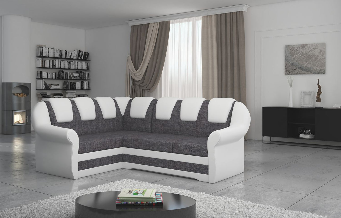 Corner Sleeper Sofa Lord II 11 | size: Width: 243cm, Height: 105cm, Depth: 55cm | color: Sawana/Soft | image: 1 | variant: 1015829