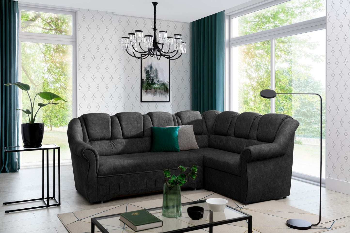 Corner Sleeper Sofa Lord II 44 | size: Width: 243cm, Height: 105cm, Depth: 190cm | color: Dora | image: 1 | variant: 1015862