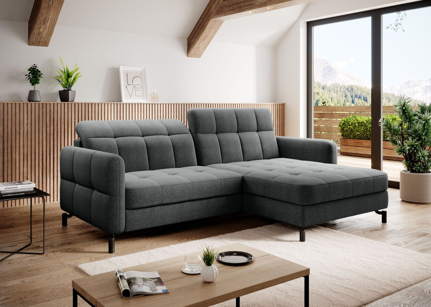 Corner Sleeper Sofa Lorelle 34 | size: Width: 225cm, Height: 105cm, Depth: 160cm | color: Inari | image: 1 | variant: 1016011