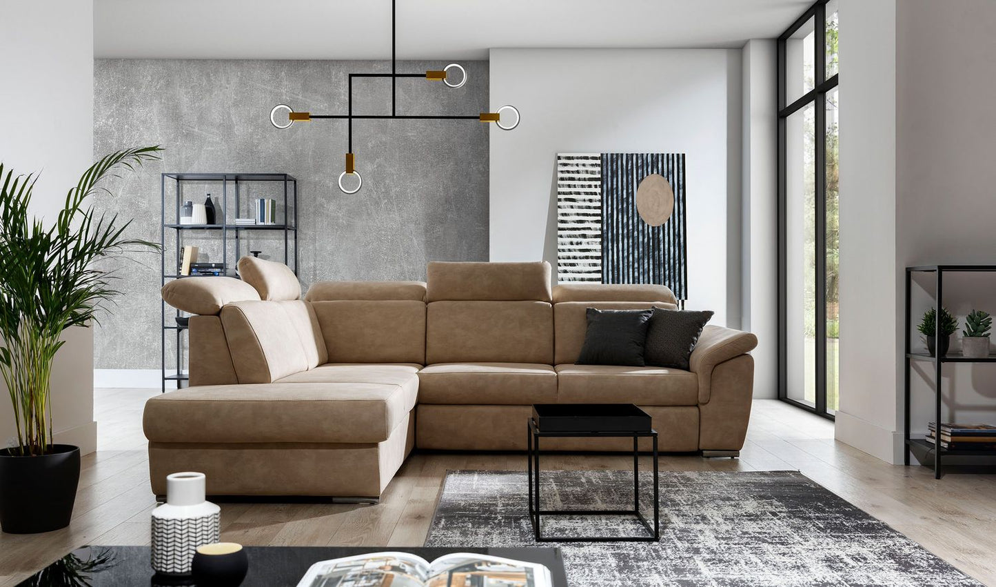Corner Sleeper Sofa Loreto 81 | size: Width: 260cm, Height: 102cm, Depth: 60cm | color: Dora | image: 1 | variant: 1015970