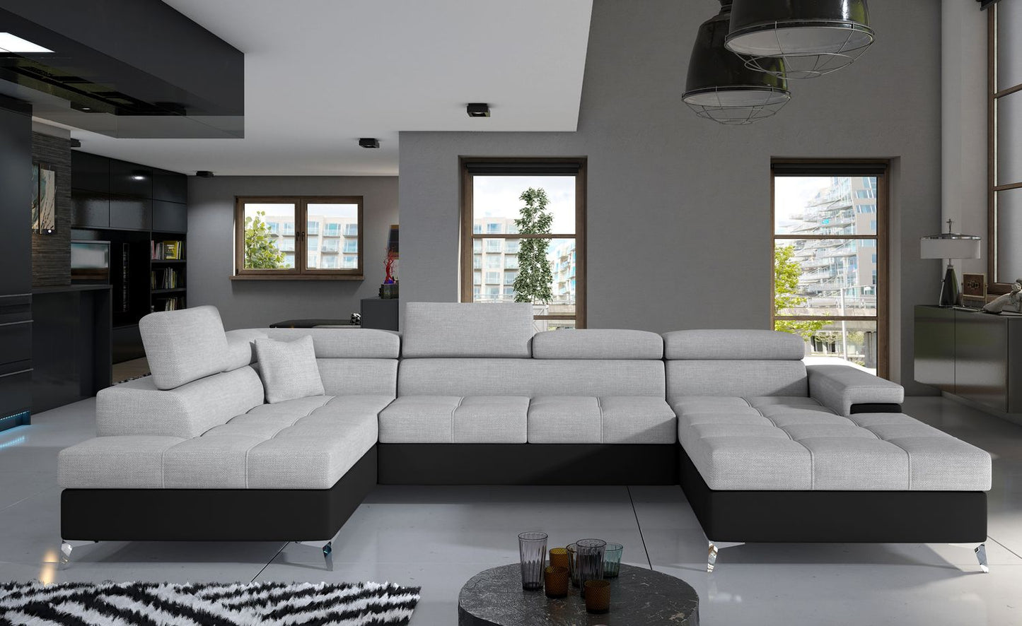 Corner Sleeper Sofa Ludlow 25 | size: Width: 345cm, Height: 90cm, Depth: 60cm | color: Sawana/Soft | image: 1 | variant: 1016409